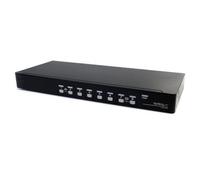 StarTech.com Commutateur USB VGA KVM 8 ports à montage sur rack avec audio (câbles audio inclus)