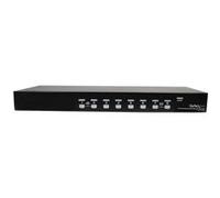 StarTech.com Commutateur USB VGA KVM 8 ports à montage sur rack avec audio (câbles audio inclus) - Commutateur écran-clavier-souris/audio - 8 x KVM / audio - 1 utilisateur local - de bureau - pour P/N