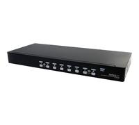 Commutateur usb vga kvm 8 ports à montage sur rack avec audio (câbles