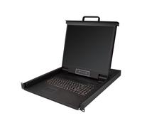 StarTech.com Console LCD de 19" à montage en rack 1U avec clavier américain - Interface VGA - Câble KVM inclus (RKCONS1901) - Console KVM - USB - 19" - rack-montable - 1280 x 1024 - 250 cd/m² -...