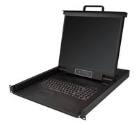 StarTech.com Console LCD de 19" à montage en rack 1U avec clavier américain - Interface VGA - Câble KVM inclus (RKCONS1901) - Console KVM - USB - 19" - rack-montable - 1280 x 1024 - 250 cd/m² - 1000:1