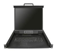 StarTech Console KVM 1U 16 ports écran LCD 19" intégrée câbles 1,82 m