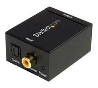 StarTech.com Convertisseur audio coaxial numérique ou Toslink optique SPDIF vers RCA stéréo - Convertisseur audio numérique coaxial/optique - noir - pour P/N: FPCEILPTBLP, FPWARTB1M, FPWFXBAT, FPWTLTB