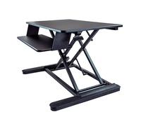 StarTech.com Convertisseur de Bureau Assis-Debout avec Plateau pour Clavier, Surface 35x21" - Poste Ergonomique de Bureau/Tablette à Hauteur Réglable - Peut Contenir 2 Écrans - Pré-Assemblé