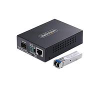 StarTech.COM Convertisseur de Média Gigabit Ethernet Cuivre vers Fibre Optique, SM LC, 20 km, 10/100/1000 Mbps, RJ45 vers LC, Entièrement Métallique, Trames Jumbo 9K, Conforme TAA