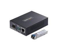 StarTech.COM Convertisseur de Média Gigabit Ethernet Cuivre vers Fibre Optique, SM LC, 40 km, 10/100/1000 Mbps, RJ45 vers LC, Entièrement Métallique, Trames Jumbo 9K, Conforme TAA