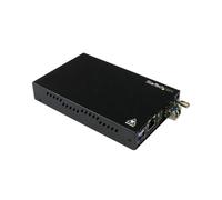 StarTech.com Convertisseur Fibre Optique Gigabit Ethernet ET91000SM20 Monomode LC 20km, 1000Base-T vers 1000Base-LX, 1x LC, Boîtier Acier, 1310nm