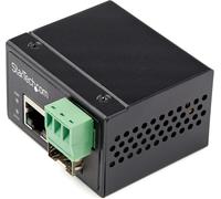 Startech.Com Convertisseur Fibre Rj45 Industriel-100Mbps Sfp Vers Réseau Ethernet/Cat6-Fibre Optique Mono Mode/Multi Mode Vers Cuivre-12-56V Cc-Ip-30/ -40 À +75°C(Imc100Msfp)