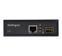 StarTech.com Convertisseur Fibre RJ45 Industriel - 1Gbps SFP vers Réseau Ethernet/Cat6 - Gigabit Fibre Optique Mono Mode/Multi Mode vers Cuivre - 12-56V CC - IP-30/ -40 à +75°C (IMC1GSFP) - Convertiss