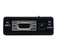 StarTech.com Convertisseur haute résolution VGA vers Composite ou S-Video. - Convertisseur vidéo - VGA - vidéo composite, S-video - noir Noir G