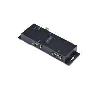 StarTech.com Convertisseur Série vers Ethernet 2 Ports RS232 DB9 vers RJ45, 921.6Kbps, Montage Mural/Rail DIN, Boîtier Métallique, Support Windows