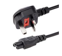 StarTech.com Cordon d'alimentation en trèfle BS1363 vers IEC 320 C5 2m pour PC portable - Câble secteur tripolaire GB vers C5 - M/F Noir - câble d'alimentation - IEC 60320 C5 pour BS 1363 - 2 m