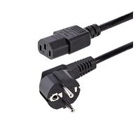 StarTech.com 1m (3ft) Computer Power Cord, 18AWG, EU Schuko to C13 Power Cord, 10A 250V, Black Replacement AC Cord, TV/Monitor Power Cable, Schuko CEE 7/7 to IEC 60320 C13 Power Cord - PC Power Supply Cable (713E-1M-POWER-CORD) - câble d'alimentation - po