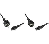 StarTech.COM Cordon d'alimentation pour PC Portable, 1m, Schuko UE à C5, 2.5A 250V, 18AWG, Cordon de Remplacement, Cordon Power Brick, Cordon d'alimentation Clover Leaf/Mickey Mouse (PXTNB3SEU1M)