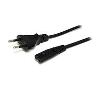 StarTech.com Cordon d'alimentation standard de 2 m pour ordinateur portatif - Europe vers C7 - Câble d'alimentation - Europlug (M) pour IEC 60320 C7 - 1 m - noir