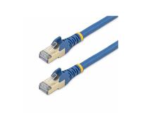 Cordon de raccordement CAT6a - 7,5 m - Sans crochet - Bleu - Cordon de raccordement - RJ-45 (M) pour RJ-45 (M) - 7.5 m - STP - CAT 6a - moulé, sans