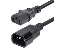 StarTech.com Cordon de Rallonge Électrique de 4,5m, Cordon d'alimentation PDU C14 à C13, 10A 250V, 14AWG, Câble AC pour PDU