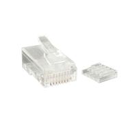 StarTech.com CRJ45C6STR50 : Connecteur RJ-45 Cat 6 Transparent, contacts plaqués or, lot de 50 pièces, pour câbles Cat 6