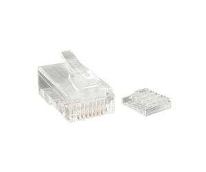 StarTech.com CRJ45C6STR50 : Connecteur RJ-45 Cat 6 Transparent, contacts plaqués or, lot de 50 pièces, pour câbles Cat 6