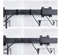 StarTech.com Crossbar Triple Monitor Desk Mount, VESA 75x75/100x100 - Kit de montage - bras réglable - pour 3 écrans LCD - support triple moniteur - aluminium, acier, plastique - noir - Taille d'écran