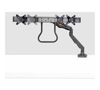 StarTech.com Desk Mount Dual Monitor Arm w/ Crossbar, Up To 27" Displays - Kit de montage - articulant, ressort mécanique - pour 2 écrans LCD - acier, plastique - noir - Taille d'écran : 17"-27" - mon