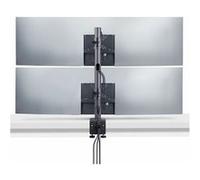 StarTech.com Desk Mount For 2x Vertically Stacked Monitors, Dual 49" , TAA - Kit de montage (2 plaques VESA, capuchon de pôle, 2 support VESA, pince en C de 25 - 100 mm, assemblage de poteau, 2 collie