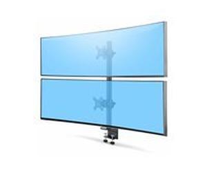 StarTech.com Desk Mount For 2x Vertically Stacked Monitors, Dual 49", TAA kit de montage - pour 2 écrans LCD/écrans LCD incurvés - libération rapide - noir - Conformité TAA