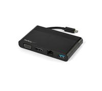 StarTech.com Adaptateur Multiport USB-C avec HDMI, VGA, Gigabit Ethernet & USB 3.0 - Mini Dock USB-C vers 4K HDMI ou 1080p VGA -