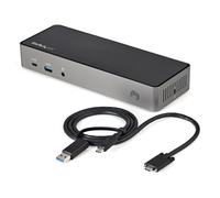 StarTech .com Station d'accueil USB-C & USB-A (Port de connexion (propriétaire)), Station d’accueil + hub USB, Gris, Noir
