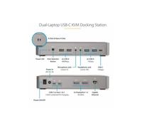 StarTech.com Dual-Laptop USB-C KVM Docking