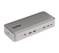 StarTech.com Docking Station KVM USB-C pour Deux PC - Double DP 4K 60Hz - Station d'accueil - USB-C 3.2 Gen 2 - 2 x DP - 1GbE - Conformité TAA - Royaume-Uni, Europe