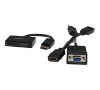 StarTech Adaptateur A/V de voyage Convertisseur 2-en-1 DisplayPort vers HDMI/VGA 1920x1200 Noir