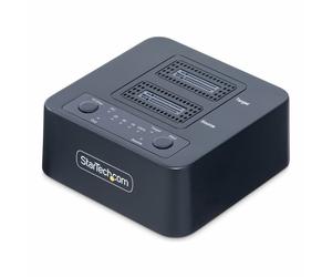 StarTech.com Duplicateur de Disque M.2 NVMe 1:1, Clonage/Copie Autonome de SSD M.2 Jusqu'à 90Go/min, Station d'Accueil de Disque Dur M.2 USB 3.2 20 Gbps à Deux Baies, Câbles USB-C/A Inclus