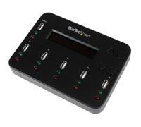 StarTech.com Duplicateur et Effaceur Autonome de 1 à 5 clés USB, Copieur de Plusieurs Clés USB, Copie Système et Fichier et Secteur par Secteur, 1,5 Go/min, Effacement en 3 Passes, Affichage LCD