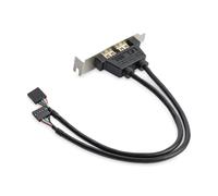 StarTech.com Equerre USB 2 ports - Adaptateur Slot USB - Faible Encombrement (LP)