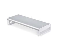 StarTech.com Support pour Moniteur Ergonomique, Jusqu'à 15kg, Hauteur 9cm - Support pour moniteur - bureau - blanc et argent - Conformité TAA Blanc et argent