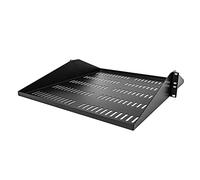 StarTech.com Étagère Rack 19 pouces 2U - Plateau Rackable Universel Ventilé - Étagère Cantilever Baie de Brassage 19" - Rangement Rack - Max 91kg - Profondeur 50cm (20") - Noir (SHELF-2U-20-CENTER-V)