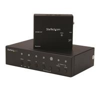 StarTech.com Extender HDBaseT multi-entrées avec commutateur intégré - DisplayPort - VGA et HDMI sur CAT5 ou CAT6 - jusqu'à 4K - 4096 x 2160 pixels - émetteur et récepteur AV - 70 m - noir