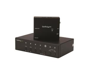 StarTech.com Extendeur Vidéo HDBaseT Multi-Entrées - Switch Intégré HDMI VGA DisplayPort - CAT5e/6 jusqu'à 70m - 4K - Ports RJ45, IR, Audio 7.1