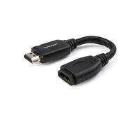 StarTech.com Extension HDMI 2.0 Mâle/Femelle 15cm, 4K 60Hz, HDCP 2.2, 18Gbps, Connecteurs plaqués Or, AWG 30, Noir - HD2MF6INL