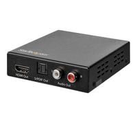 StarTech.com Extracteur audio HDMI vers RCA ou Toslink - 4K 60 Hz - Adaptateur HDMI vers audio analogique/numérique (HD202A) - Extracteur de signal audio HDMI - noir