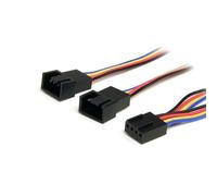 StarTech.com Fan power supply splitter cable 4-pin 12'' - F/M