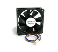 StarTech.com FAN8025PWM Ventilateur 80mm PWM 2500 tr/min, 28dB, 25.02 CFM, 12V, Connecteur Molex 4-Pin pour Boîtier PC