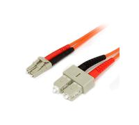 StarTech.com FIBLCSC3 : Câble Fibre Optique Duplex Multimode OM1 3m LC/SC 62.5/125µm LSZH, 10Gbps, Orange