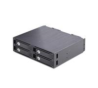 StarTech.COM Fond de Panier à 4 Baies pour disques U.2, s'adapte dans Une Baie de 5,25", boîtier Rack Mobile pour SSD NVMe U.2 de 2,5" (SFF-8639), Comprend des câbles Mini-SAS HD / Plateaux Amovibles