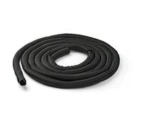 15' (4.6m) Cable Management Sleeve, Flexible Coiled Cable Wrap, 1-1.5" diameter Expandable Sleeve, Polyester Cord Manager/Protector/Concealer, Black