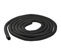 15' (4.6m) Cable Management Sleeve, Flexible Coiled Cable Wrap, 1-1.5" diameter Expandable Sleeve, Polyester Cord Manager/Protector/Concealer, Black