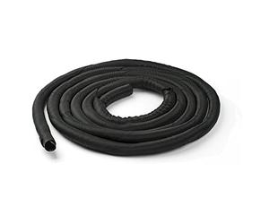 StarTech.com Gaine Cache-câbles de 4,6 m - Film en Matériau Torsadé Flexible - Gaine Extensible Diamètre 2.5-3.8 cm - Cache-câbles en Polyester - Noir
