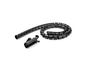 StarTech.com Gaine Spirale Range-Câble CMSCOILED2 Noir 25mm x 2.5m en Polyéthylène (PE) avec Outil d'Insertion - RoHS, CE, REACH