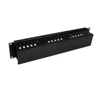 StarTech.com Goulotte Horizontale de Gestion des Câbles pour Rack de Serveur 2U avec Couvercle - Panneau de Chemin de Câbles pour Rack de Réseau 19" - Goulotte à Fentes pour Câbles